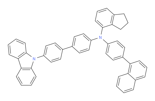 N-(4'-(9H-carbazol-9-yl)-[1,1'-biphenyl]-4-yl)-N-(4-(naphthalen-1-yl)phenyl)-2,3-dihydro-1H-inden-4-amine
