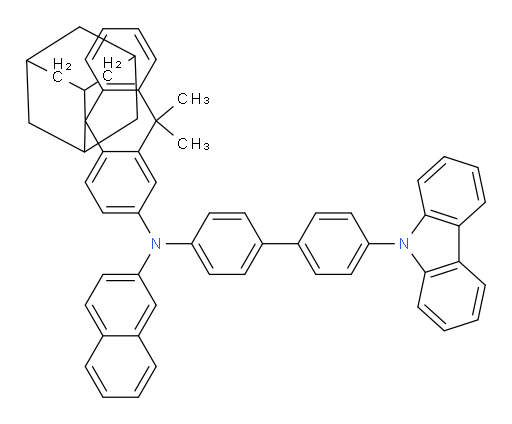 N-(4'-(9H-carbazol-9-yl)-[1,1'-biphenyl]-4-yl)-10',10'-dimethyl-N-(naphthalen-2-yl)-10'H-spiro[adamantane-2,9'-anthracen]-3'-amine
