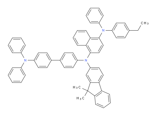 N1-(9,9-dimethyl-9H-fluoren-2-yl)-N1-(4'-(diphenylamino)-[1,1'-biphenyl]-4-yl)-N4-(4-ethylphenyl)-N4-phenylnaphthalene-1,4-diamine