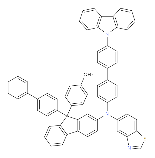 N-(4'-(9H-carbazol-9-yl)-[1,1'-biphenyl]-4-yl)-N-(9-([1,1'-biphenyl]-4-yl)-9-(p-tolyl)-9H-fluoren-2-yl)benzo[d]thiazol-5-amine