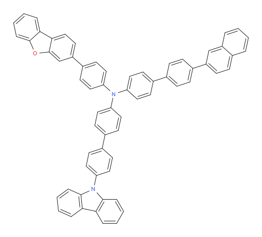 N-(4'-(9H-carbazol-9-yl)-[1,1'-biphenyl]-4-yl)-N-(4-(dibenzo[b,d]furan-3-yl)phenyl)-4'-(naphthalen-2-yl)-[1,1'-biphenyl]-4-amine