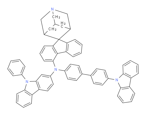 N-(4'-(9H-carbazol-9-yl)-[1,1'-biphenyl]-4-yl)-N-(9-phenyl-9H-carbazol-2-yl)-1-azaspiro[adamantane-4,9'-fluoren]-4'-amine