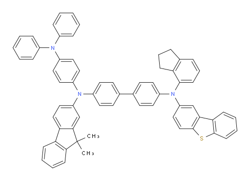 N4-(dibenzo[b,d]thiophen-2-yl)-N4-(2,3-dihydro-1H-inden-4-yl)-N4'-(9,9-dimethyl-9H-fluoren-2-yl)-N4'-(4-(diphenylamino)phenyl)-[1,1'-biphenyl]-4,4'-diamine