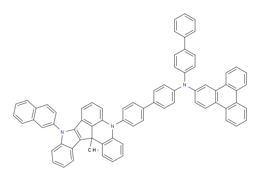 N-([1,1'-biphenyl]-4-yl)-N-(4'-(13c-methyl-9-(naphthalen-2-yl)-9,13c-dihydro-5H-indolo[3',2':4,5]cyclopenta[1,2,3-kl]acridin-5-yl)-[1,1'-biphenyl]-4-yl)triphenylen-2-amine