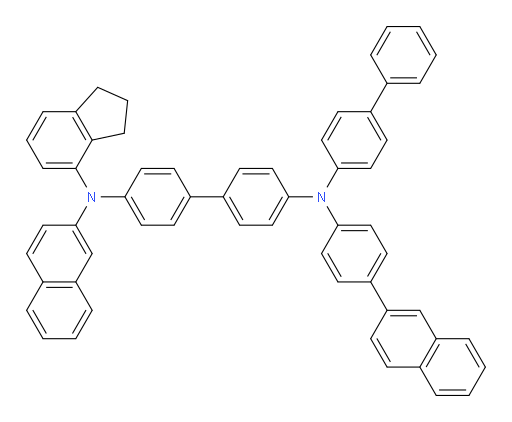 N4-([1,1'-biphenyl]-4-yl)-N4'-(2,3-dihydro-1H-inden-4-yl)-N4'-(naphthalen-2-yl)-N4-(4-(naphthalen-2-yl)phenyl)-[1,1'-biphenyl]-4,4'-diamine