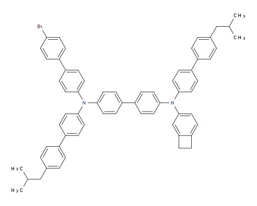 N4-(bicyclo[4.2.0]octa-1,3,5-trien-3-yl)-N4'-(4'-bromo-[1,1'-biphenyl]-4-yl)-N4,N4'-bis(4'-isobutyl-[1,1'-biphenyl]-4-yl)-[1,1'-biphenyl]-4,4'-diamine