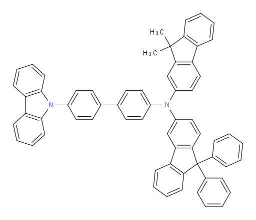 N-(4'-(9H-carbazol-9-yl)-[1,1'-biphenyl]-4-yl)-N-(9,9-diphenyl-9H-fluoren-3-yl)-9,9-dimethyl-9H-fluoren-2-amine