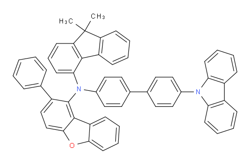 N-(4'-(9H-carbazol-9-yl)-[1,1'-biphenyl]-4-yl)-N-(9,9-dimethyl-9H-fluoren-4-yl)-2-phenyldibenzo[b,d]furan-1-amine