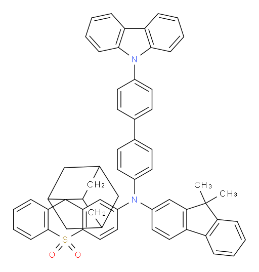 2'-((4'-(9H-carbazol-9-yl)-[1,1'-biphenyl]-4-yl)(9,9-dimethyl-9H-fluoren-2-yl)amino)spiro[adamantane-2,9'-thioxanthene] 10',10'-dioxide