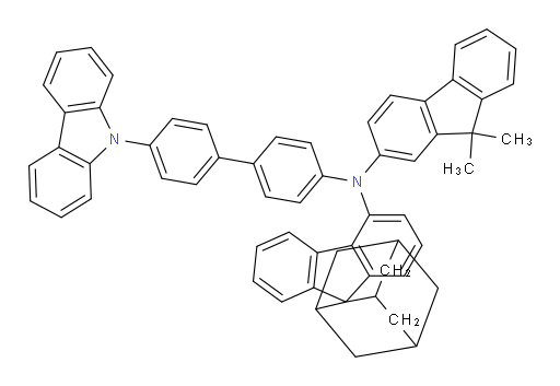 N-(4'-(9H-carbazol-9-yl)-[1,1'-biphenyl]-4-yl)-N-(9,9-dimethyl-9H-fluoren-2-yl)spiro[adamantane-2,9'-fluoren]-4'-amine