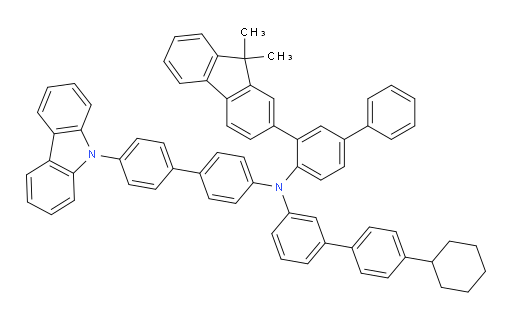 N-(4'-(9H-carbazol-9-yl)-[1,1'-biphenyl]-4-yl)-4'-cyclohexyl-N-(3-(9,9-dimethyl-9H-fluoren-2-yl)-[1,1'-biphenyl]-4-yl)-[1,1'-biphenyl]-3-amine