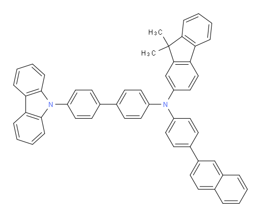 N-(4'-(9H-carbazol-9-yl)-[1,1'-biphenyl]-4-yl)-9,9-dimethyl-N-(4-(naphthalen-2-yl)phenyl)-9H-fluoren-2-amine