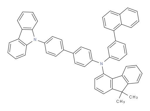 N-(4'-(9H-carbazol-9-yl)-[1,1'-biphenyl]-4-yl)-9,9-dimethyl-N-(3-(naphthalen-1-yl)phenyl)-9H-fluoren-4-amine