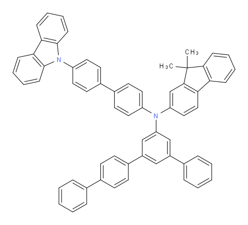 N-(4'-(9H-carbazol-9-yl)-[1,1'-biphenyl]-4-yl)-N-([1,1':3',1'':4'',1'''-quaterphenyl]-5'-yl)-9,9-dimethyl-9H-fluoren-2-amine
