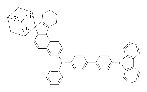 N-(4'-(9H-carbazol-9-yl)-[1,1'-biphenyl]-4-yl)-N-phenyl-8',9',10',11'-tetrahydrospiro[adamantane-2,7'-benzo[c]fluoren]-3'-amine