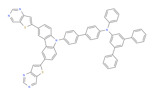 N-(4'-(3,6-bis(thieno[3,2-d]pyrimidin-6-yl)-9H-carbazol-9-yl)-[1,1'-biphenyl]-4-yl)-N-phenyl-[1,1':3',1''-terphenyl]-5'-amine