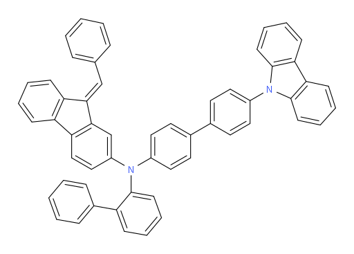 (E)-N-(4'-(9H-carbazol-9-yl)-[1,1'-biphenyl]-4-yl)-N-([1,1'-biphenyl]-2-yl)-9-benzylidene-9H-fluoren-2-amine