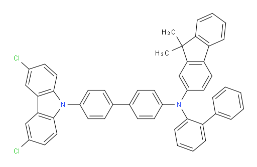 N-([1,1'-biphenyl]-2-yl)-N-(4'-(3,6-dichloro-9H-carbazol-9-yl)-[1,1'-biphenyl]-4-yl)-9,9-dimethyl-9H-fluoren-2-amine