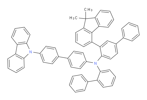 N-(4'-(9H-carbazol-9-yl)-[1,1'-biphenyl]-4-yl)-N-(3-(9,9-dimethyl-9H-fluoren-4-yl)-[1,1'-biphenyl]-4-yl)-[1,1'-biphenyl]-2-amine