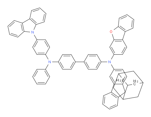 N4-(4-(9H-carbazol-9-yl)phenyl)-N4'-(dibenzo[b,d]furan-3-yl)-N4-phenyl-N4'-(spiro[adamantane-2,9'-fluoren]-3'-yl)-[1,1'-biphenyl]-4,4'-diamine