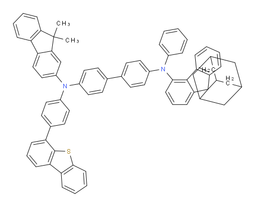 N4-(4-(dibenzo[b,d]thiophen-4-yl)phenyl)-N4-(9,9-dimethyl-9H-fluoren-2-yl)-N4'-phenyl-N4'-(spiro[adamantane-2,9'-fluoren]-4'-yl)-[1,1'-biphenyl]-4,4'-diamine