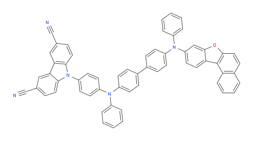 9-(4-((4'-(naphtho[2,1-b]benzofuran-9-yl(phenyl)amino)-[1,1'-biphenyl]-4-yl)(phenyl)amino)phenyl)-9H-carbazole-3,6-dicarbonitrile