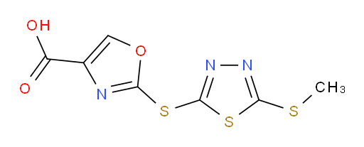 2-((5-(methylthio)-1,3,4-thiadiazol-2-yl)thio)oxazole-4-carboxylic acid