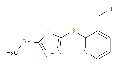 (2-((5-(methylthio)-1,3,4-thiadiazol-2-yl)thio)pyridin-3-yl)methanamine