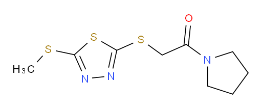 2-((5-(methylthio)-1,3,4-thiadiazol-2-yl)thio)-1-(pyrrolidin-1-yl)ethanone