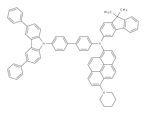 N-(9,9-dimethyl-9H-fluoren-3-yl)-N-(4'-(3,6-diphenyl-9H-carbazol-9-yl)-[1,1'-biphenyl]-4-yl)-6-(piperidin-1-yl)pyren-1-amine