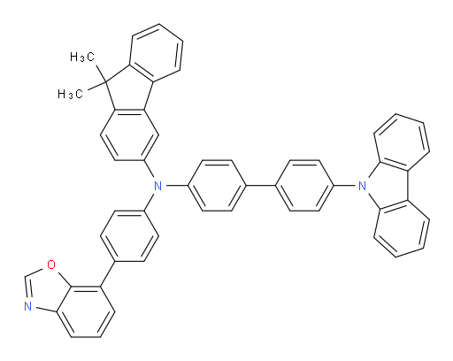 N-(4'-(9H-carbazol-9-yl)-[1,1'-biphenyl]-4-yl)-N-(4-(benzo[d]oxazol-7-yl)phenyl)-9,9-dimethyl-9H-fluoren-3-amine