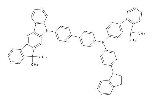 N-(4-(1H-indol-1-yl)phenyl)-N-(4'-(7,7-dimethylindeno[2,1-b]carbazol-5(7H)-yl)-[1,1'-biphenyl]-4-yl)-9,9-dimethyl-9H-fluoren-2-amine