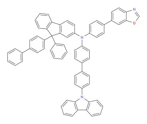 N-(4'-(9H-carbazol-9-yl)-[1,1'-biphenyl]-4-yl)-9-([1,1'-biphenyl]-4-yl)-N-(4-(benzo[d]oxazol-6-yl)phenyl)-9-phenyl-9H-fluoren-2-amine
