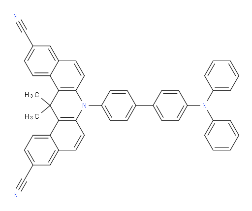 7-(4'-(diphenylamino)-[1,1'-biphenyl]-4-yl)-14,14-dimethyl-7,14-dihydrodibenzo[a,j]acridine-3,11-dicarbonitrile