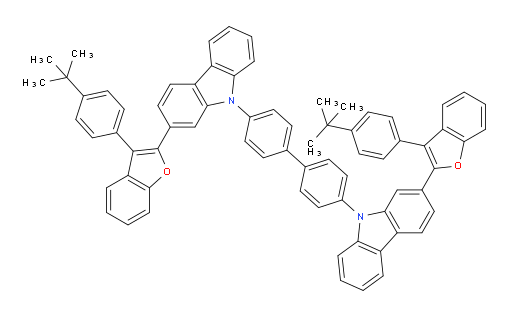 4,4'-bis(2-(3-(4-(tert-butyl)phenyl)benzofuran-2-yl)-9H-carbazol-9-yl)-1,1'-biphenyl