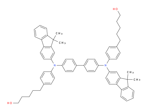 5,5'-(([1,1'-biphenyl]-4,4'-diylbis((9,9-dimethyl-9H-fluoren-2-yl)azanediyl))bis(4,1-phenylene))bis(pentan-1-ol)