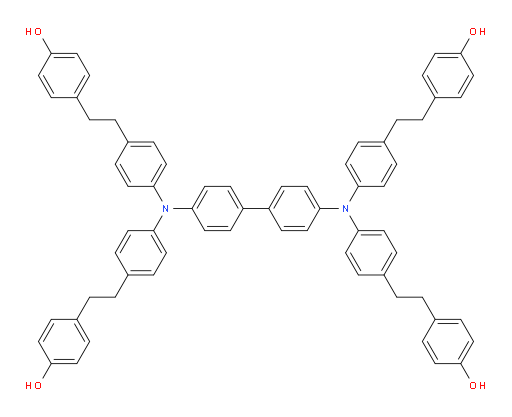 4,4',4'',4'''-((([1,1'-biphenyl]-4,4'-diylbis(azanetriyl))tetrakis(benzene-4,1-diyl))tetrakis(ethane-2,1-diyl))tetraphenol