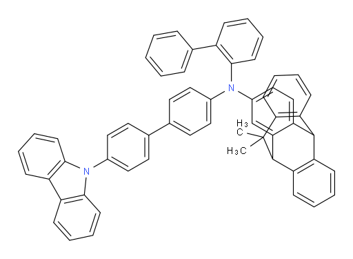 N-(4'-(9H-carbazol-9-yl)-[1,1'-biphenyl]-4-yl)-N-([1,1'-biphenyl]-2-yl)-11,11-dimethyl-10,11-dihydro-5H-5,10-[1,2]benzenodibenzo[a,d][7]annulen-8-amine