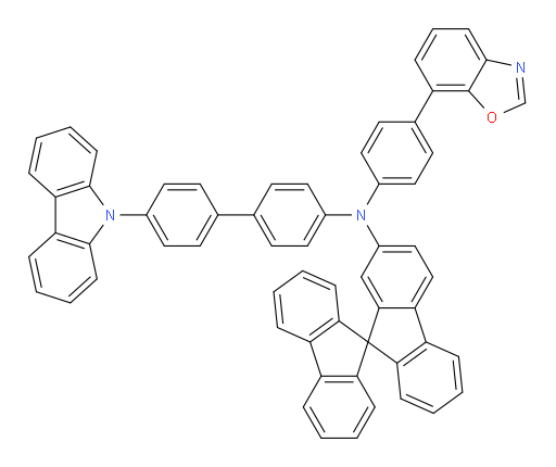 N-(4'-(9H-carbazol-9-yl)-[1,1'-biphenyl]-4-yl)-N-(4-(benzo[d]oxazol-7-yl)phenyl)-9,9'-spirobi[fluoren]-2-amine