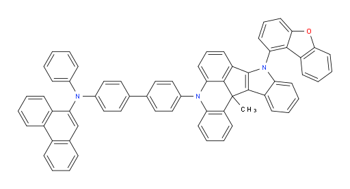N-(4'-(9-(dibenzo[b,d]furan-1-yl)-13c-methyl-9,13c-dihydro-5H-indolo[3',2':4,5]cyclopenta[1,2,3-kl]acridin-5-yl)-[1,1'-biphenyl]-4-yl)-N-phenylphenanthren-9-amine