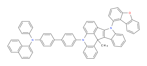 N-(4'-(9-(dibenzo[b,d]furan-1-yl)-13c-methyl-9,13c-dihydro-5H-indolo[3',2':4,5]cyclopenta[1,2,3-kl]acridin-5-yl)-[1,1'-biphenyl]-4-yl)-N-phenylnaphthalen-1-amine