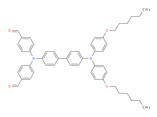 4,4'-((4'-(bis(4-(hexyloxy)phenyl)amino)-[1,1'-biphenyl]-4-yl)azanediyl)dibenzaldehyde