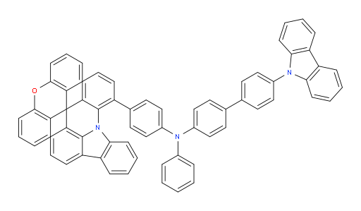 4'-(9H-carbazol-9-yl)-N-phenyl-N-(4-(spiro[indolo[3,2,1-de]acridine-8,9'-xanthen]-12-yl)phenyl)-[1,1'-biphenyl]-4-amine