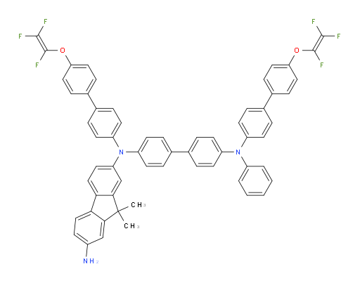 9,9-dimethyl-N2-(4'-(phenyl(4'-((1,2,2-trifluorovinyl)oxy)-[1,1'-biphenyl]-4-yl)amino)-[1,1'-biphenyl]-4-yl)-N2-(4'-((1,2,2-trifluorovinyl)oxy)-[1,1'-biphenyl]-4-yl)-9H-fluorene-2,7-diamine