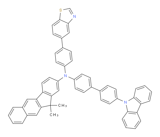 N-(4'-(9H-carbazol-9-yl)-[1,1'-biphenyl]-4-yl)-N-(4-(benzo[d]thiazol-5-yl)phenyl)-11,11-dimethyl-11H-benzo[b]fluoren-2-amine