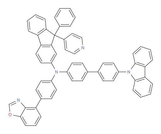 N-(4'-(9H-carbazol-9-yl)-[1,1'-biphenyl]-4-yl)-N-(4-(benzo[d]oxazol-4-yl)phenyl)-9-phenyl-9-(pyridin-4-yl)-9H-fluoren-2-amine