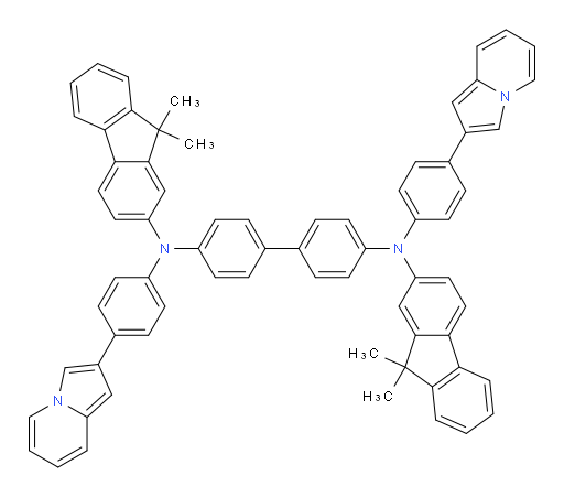 N4,N4'-bis(9,9-dimethyl-9H-fluoren-2-yl)-N4,N4'-bis(4-(indolizin-2-yl)phenyl)-[1,1'-biphenyl]-4,4'-diamine