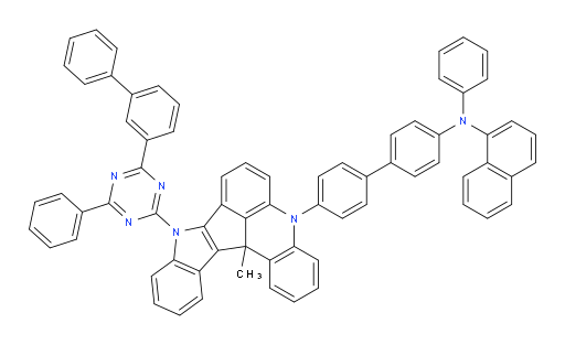 N-(4'-(9-(4-([1,1'-biphenyl]-3-yl)-6-phenyl-1,3,5-triazin-2-yl)-13c-methyl-9,13c-dihydro-5H-indolo[3',2':4,5]cyclopenta[1,2,3-kl]acridin-5-yl)-[1,1'-biphenyl]-4-yl)-N-phenylnaphthalen-1-amine