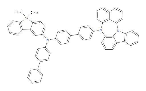 N-(4'-(4H-naphtho[1',8':5,6,7][1,4]diazepino[3,2,1-jk]carbazol-4-yl)-[1,1'-biphenyl]-4-yl)-N-([1,1'-biphenyl]-4-yl)-5,5-dimethyl-5H-dibenzo[b,d]silol-2-amine