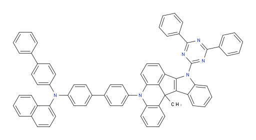N-([1,1'-biphenyl]-4-yl)-N-(4'-(9-(4,6-diphenyl-1,3,5-triazin-2-yl)-13c-methyl-9,13c-dihydro-5H-indolo[3',2':4,5]cyclopenta[1,2,3-kl]acridin-5-yl)-[1,1'-biphenyl]-4-yl)naphthalen-1-amine